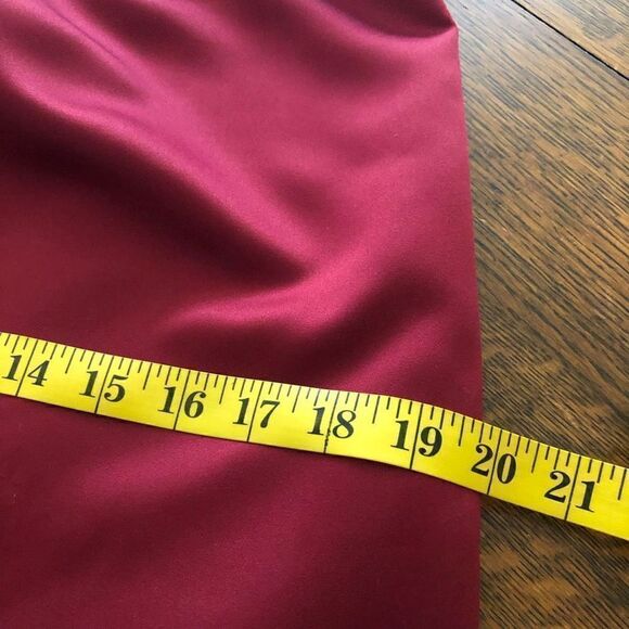 Alfred Angelo Wine Red Satin Strapless Occasion /Bridesmaid Dress - Picture 8 of 10